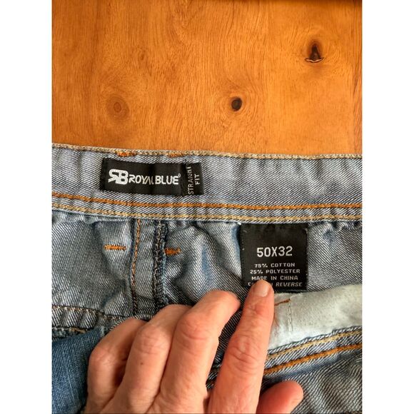 Vintage Royal Blue Shorts Blue Denim Baggy Skater Grunge Y2K - Picture 4 of 5